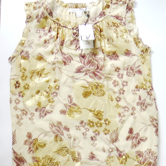 NWT Diane von Furstenberg Floral Silk Blend Blouse - Picture 4 of 8